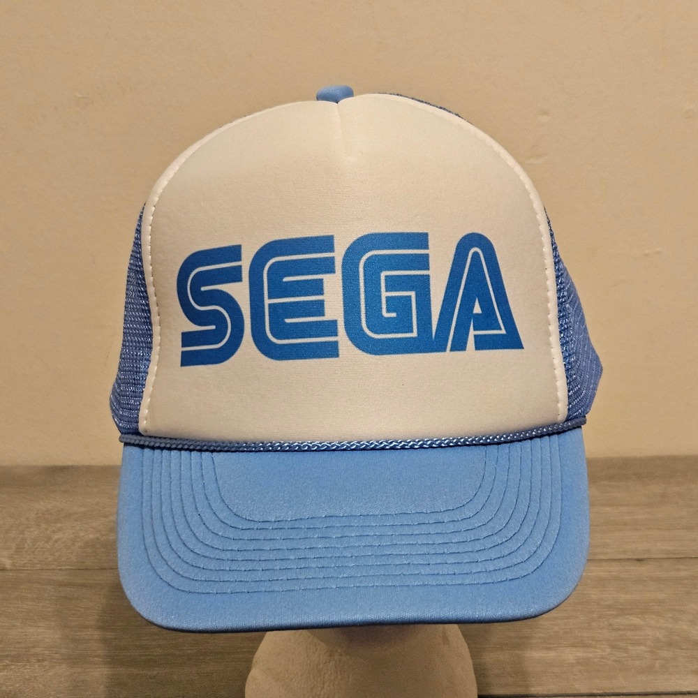 Sega Blue White Nissun Trucker Rope Hat Snapback Adjustable Cap